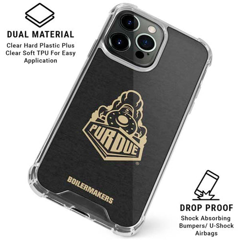 Purdue University Signature Logo iPhone 16 Pro Clear Case